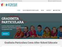 Tablet Screenshot of gradinita-particulara.com